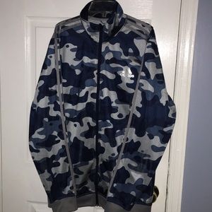 Adidas navy blue camo running top